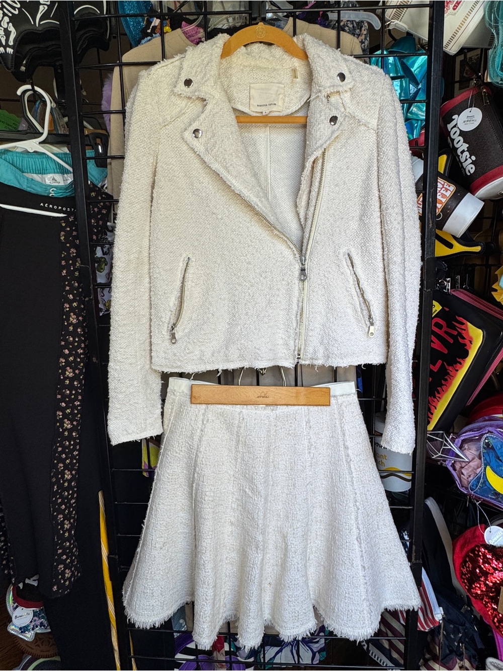 Rebecca Taylor Cream Boucle Moto Jacket

**Jacket ONLY